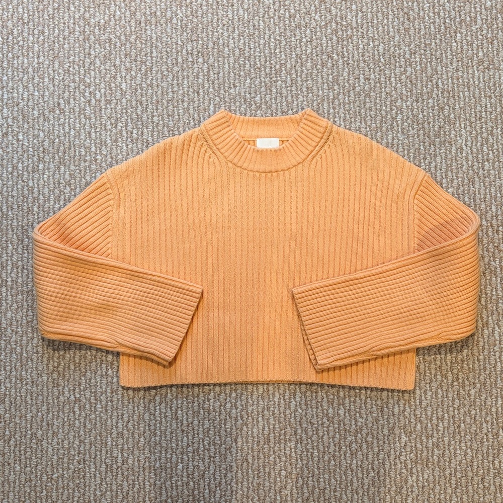 H&M Orange Ribbed Sweater